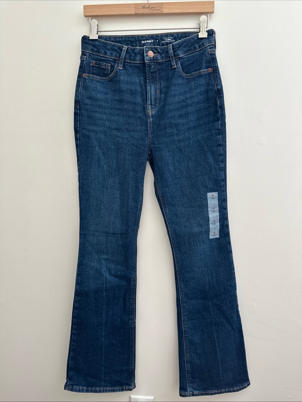 Old Navy Womens Extra High-Rise Flare Size 4 Stretch Secret Smooth Pockets 28x30